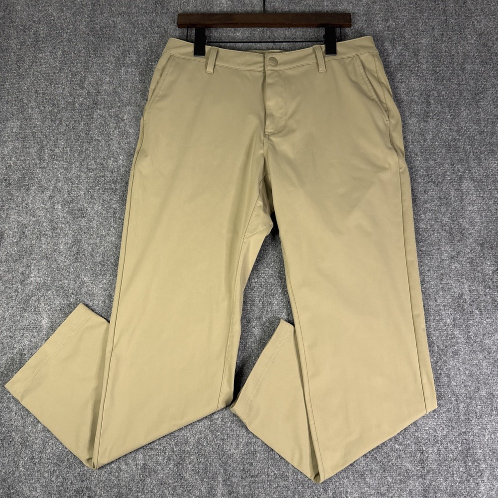 Quince Men Protech Golf Pants Sand Dune 32X30 Performance Stretch